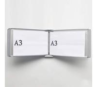 Présentoir mural pour affiches et livres à rabat - Organisateur transparent pour la maison et le bureau