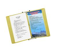 Présentoir Mural Pour Catalogues - Système De Présentation Métallique De 10 Pages, Classeur À Feuillets Suspendus, Organiseur Mural Pour Documents De Référence(Yellow)