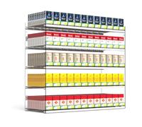 Présentoir mural pour cigarettes - 49,5 x 28,4 x 69 cm - Solution de rangement efficace pour les produits à cigarettes pour maximiser la visibilité et les ventes