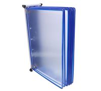 Présentoir Mural pour Documents A4 10 Pages Cadre en Fer et Pochettes PVC | Organisation Professionnelle pour Brochures et Feuilles D’instruction, pour Salles de Réunion et Personnel Médical