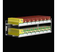 Présentoir mural pour magasin, supermarché ou supérette, distributeur automatique de cigarettes, gain de place, pré-assemblé, 10 paquets, en acrylique, avec plateau poussoir, 5 niveaux et 10