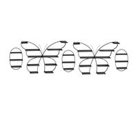 Présentoir Mural pour Vernis à Ongles, Ensemble de 5 étagères Papillon pour cosmétiques, Organisateur métallique pour la Maison, Le Spa ou Le Salon de manucure(Black)