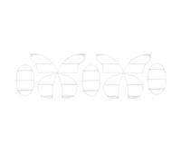 Présentoir Mural pour Vernis à Ongles, Ensemble de 5 étagères Papillon pour cosmétiques, Organisateur métallique pour la Maison, Le Spa ou Le Salon de manucure(White)