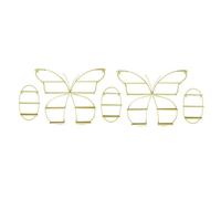 Présentoir Mural pour Vernis à Ongles, Ensemble de 5 étagères Papillon pour cosmétiques, Organisateur métallique pour la Maison, Le Spa ou Le Salon de manucure(Gold)