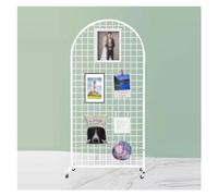 Présentoir Mural Robuste à roulettes - Étagères métalliques Portables sur Pied pour foires Artisanales, expositions d'art, Merchandising et Salons (Couleur : B)