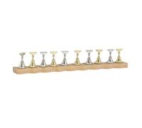 Présentoir ongles bois Wave Edge : magnétique, 10 supports, pratique, manucure, stable