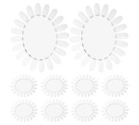 Présentoir Ongles Ovales en Plastique, 10 Pièces, pour Manucure | Outil Réutilisable, Cours et Poste de Salon, pour Vernis et Couleurs Acryliques