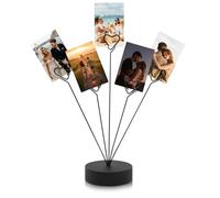 Présentoir photo en forme de cœur noir, idéal pour un bureau ou comme cadeau. Ce support photo en forme de cœur est fourni avec cinq pinces et possède une base ronde. Parfait comme cadeau pour
