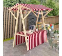 Présentoir pliable avec auvent pour salons d'artisanat et événements professionnels