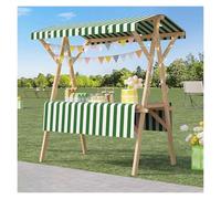 Présentoir pliable en bois léger pour bibelots, assemblage facile avec auvent, parfait pour les marchés de détail et d'artisanat