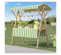 Présentoir pliable en bois léger pour bibelots, assemblage facile avec auvent, parfait pour les marchés de détail et d'artisanat