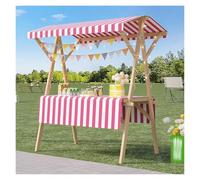 Présentoir pliable en bois léger pour bibelots, assemblage facile avec auvent, parfait pour les marchés de détail et d'artisanat