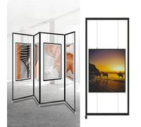 Présentoir pliable et mobile, chevalet d'art en métal réglable et support d'exposition portable - Ensemble de 5 pièces pour affiches, toiles et signalétique - Idéal p,3pcs-100x220cm/39.4x86.6in