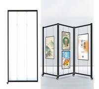 Présentoir pliable et mobile en aluminium - Chevalet publicitaire autoportant 100 x 220 cm pour galeries d'art, salons d'artisanat, mariages et expositions, 1 pièce -,1pcs-100x250cm/39.4x98.4in