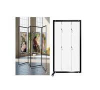 Présentoir pliable et mobile for exposition de peinture, panneau d'affichage de galerie, étagère publicitaire métallique, présentoir photographique, support for affiches(8pcs,1.6x0.6meter)