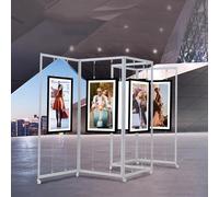 Présentoir pliable et portable pour expositions, support d'affiche pour calligraphie, peinture et photographie, parfait pour les publicités et les événements