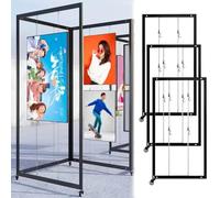 Présentoir pliable pour exposition, support d'affiche mobile pour œuvres photographiques