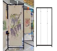 Présentoir pliable pour expositions d'art, support portable multi-volets, séparateur publicitaire personnalisable, idéal pour les travaux publicitaires