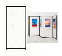 Présentoir Pliable Sur Pied avec Roulettes,Chevalet Peinture,Support d'Affiche Réutilisable, Étagère Publicitaire et Chevalet de Peinture pour Stands de Présentation(8pcs,120*250cm/47.2*98.4in)