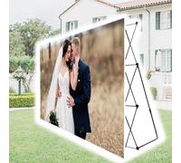 Présentoir pop-up de mariage, cadre de cabine de toile de fond pliable, support de toile de fond en métal pour photographie pour bannière et événements