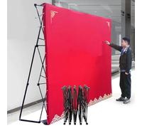 Présentoir Pop-up Pliable, Support de bannière, Support d'arrière-Plan en Tissu tendu, Structure Robuste pour Stand d'exposition (3,05 m x 3,05 m (10 pi x 10 pi))