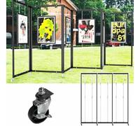 Présentoir Portable Double Face avec Roulettes pour Galerie, Ecole, Musée Exposition