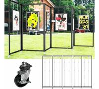 Présentoir Portable Double Face avec Roulettes pour Galerie, Ecole, Musée Exposition