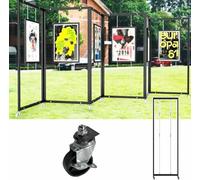 Présentoir Portable Double Face avec Roulettes pour Galerie, Ecole, Musée Exposition