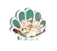 Présentoir portable en coquillages - Étui décoratif en acrylique en bois de 7 x 6,1 pouces, couvercle de protection transparent, vitrine organisateur de collections | décoration de la maison, salle de