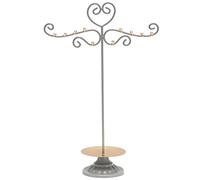 Présentoir Porte Bijoux cœur métal Bracelets Colliers Gris