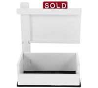 Présentoir Porte-cartes de Visite en Bois Blanc pour Bureau Moderne | Bois, Finition Soignée, Structure Robuste et Toucher Agréable, Rangement Discret pour Cartes de Visite