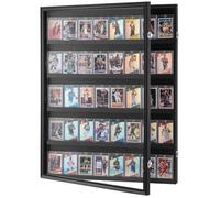 Présentoir pour 35 cartes de sport-VEVOR-617x775x55 mm, vitrine d'affichage pour cartes de football, protection UV 98% en verre PC