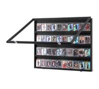 Présentoir pour 36 cartes de sport-VEVOR-775x617x55mm-en verre PC transparent verrouillable pour cartes collectionner basket-ball