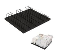 Présentoir pour Carrelage, Présentoir D'échantillons de Carrelage À 30 Emplacements, Support de Présentation Commercial de Carrelage avec Socle en Marbre pour Centres Commerciaux/boutiques/expo black