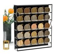 Présentoir Pour Challenge,Support En Acrylique Transparent Rond Pour Pièces De Collection | Étagères Amovibles, Montable au Mur, pour Badges, Médailles, Collection, Présentoir de Bureau pour Col