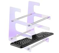 Présentoir Pour Clavier - Métal Acrylique 25x20x29,8 Cm | Support De Clavier Support De Plateau Pour Claviers | Supports De Bureau Coloré Pours Synthétiseurs De Claviers Musicaux, Studio À Domicile Et