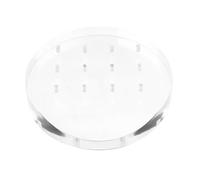 Présentoir pour Embouts de Meulage d'Ongles 12 Trous Acrylique | Format Compact 9,4x9,4x1,8cm, Design Ouvert, Rangement Organisé pour Atelier Manucure ou Usage DIY
