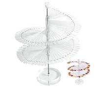 Présentoir pour faux ongles, présentoir de nuancier pour nail art, étagère en spirale pour faux ongles, outils de pratique transparents en plastique, 120 bâtons, support en spirale couleur