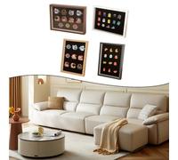 Présentoir pour médailles et badges A4 avec cadre photo creux de 3 cm compatible avec un montage mural ou de bureau pour présenter des récompenses et des objets de collection (blanc)