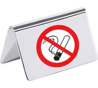 Présentoir pour non-fumeurs, en acier inoxydable 18/10, brillant, qualité lourde : Non-fumeur Variante : Non-fumeur
