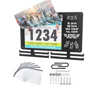 Présentoir pour numéros de course, dispositif de suspension mural pour numéros de départ de coureurs avec tableau d'écriture - Support mural pour numéros de départ - Pour salon, maison, intérieur