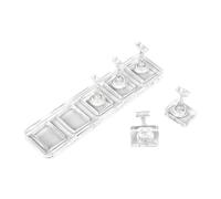 Présentoir pour ongles 10/5 pièces Support À Ongles Transparent Porte-Faux Presse sur Présentoir Acrylique Manucure Formation/Outils De Pratique Peinture(5pcs-Transparent)