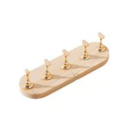 Présentoir pour ongles Porte-ongles for faux-ongles, support de pratique, Base en bois/cristal, présentoir Nail Art for Salon d'art, outils bricolage, 5/10 pièces(B-Gold)