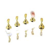 Présentoir pour ongles Porte-ongles magnétique, présentoir de pratique, résine Laser glace, Base transparente en forme cœur, étagère présentation, outil d'art des ongles(Gold)