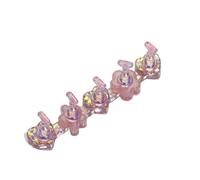 Présentoir pour ongles Porte-ongles magnétique, présentoir de pratique, résine Laser glace, Base transparente en forme cœur, étagère présentation, outil d'art des ongles(Pink Aurora)