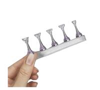 Présentoir pour ongles Présentoir magnétique for faux ongles en acrylique, support à pression for manucure, formation sur les , peinture(Purple)