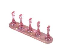Présentoir pour ongles Support de pratique du Nail Art au Laser, support pointe d'ongle rose Transparent en forme cœur, outil adapté aux débutants(Color 4)
