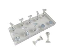 Présentoir pour ongles Support magnétique Transparent for faux-ongles, présentoir à pression for ongles, peinture acrylique/formation, 10/5 pièces(10pcs-Aurora)