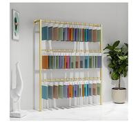 Présentoir Pour Tissu Textile, Support De Rangement Mural Pour Foulards, Présentoir En Métal À 3 Niveaux Pour Échantillons De Tissu, Gain De Place, Pour Rideau/couette/couverture(Gold,150x25x200cm)