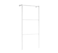Présentoir Pour Tissu Textile, Support De Rangement Mural Pour Foulards, Présentoir En Métal À 3 Niveaux Pour Échantillons De Tissu, Gain De Place, Pour Rideau/couette/couverture(Blanc,80x25x200cm)